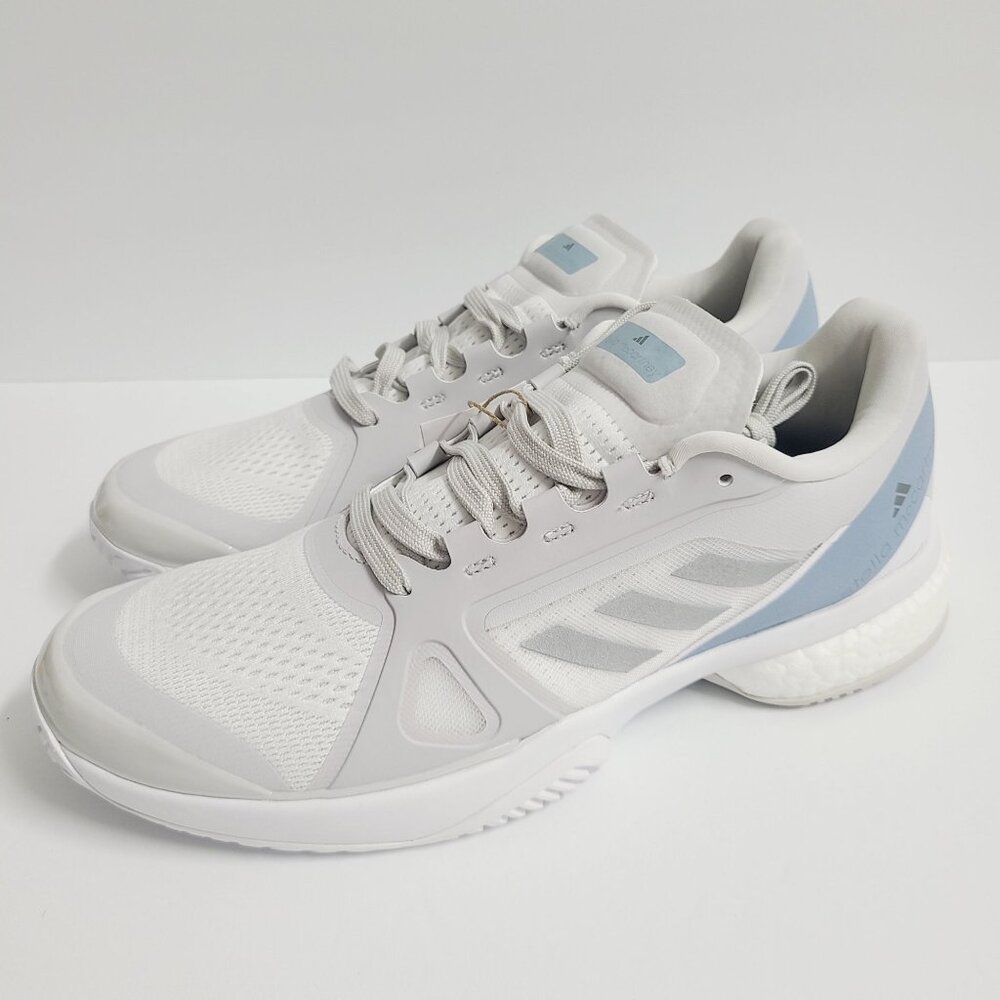 NEW Adidas Womens Stella McCartney Court Tennis Shoes JP7061 Size 10 White